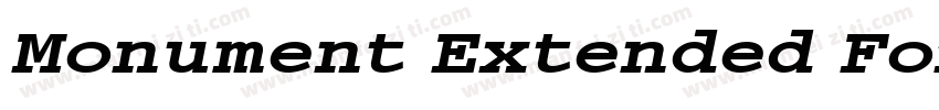 Monument Extended Font字体转换